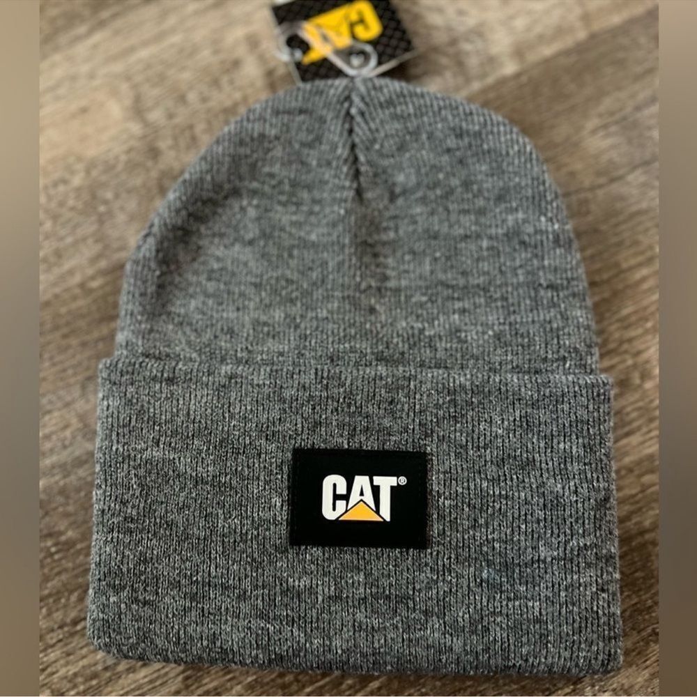 Caterpillar CAT Label‎ Cuff Beanie- Gray